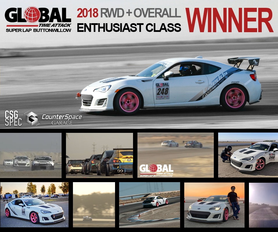 Tein Flex A CSG Spec coil-overs for Toyota 86, Subaru BRZ. Super Lap Win Buttonwillow CSG Mike.