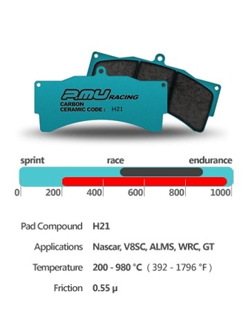 PMU Racing H21 - Medium Torque - Brembo 4-Piston - Club Racing Caliper D49 - F1077 (20mm)